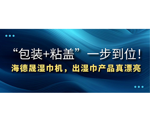 “包裝+粘蓋”一步到位！海德晟濕巾機(jī)，出濕巾產(chǎn)品真漂亮