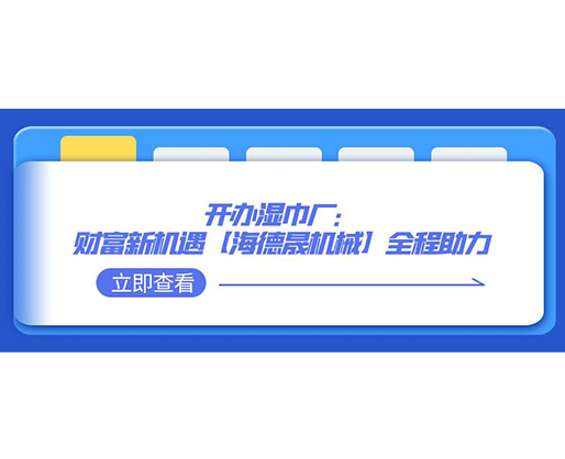 開辦濕巾廠：財(cái)富新機(jī)遇，【海德晟機(jī)械】全程助力