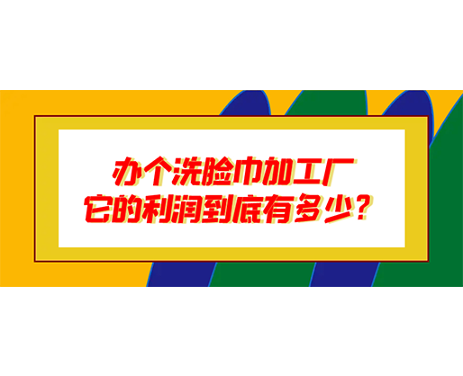辦個(gè)洗臉巾加工廠，它的利潤(rùn)到底有多少？