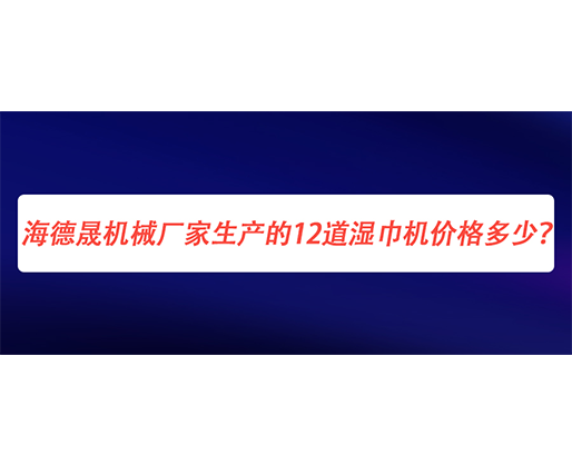 海德晟機(jī)械廠家生產(chǎn)的12道濕巾機(jī)價(jià)格多少？